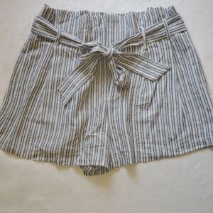 Altar'd State Blue and White Striped High Waist Shorts